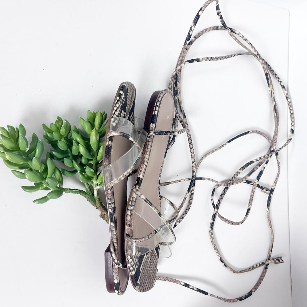 2/$30 Aldo Vegan Snakeskin Sandals 7.5 - Picture 3 of 5